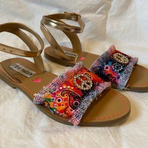 Girls Boho Tie Dye Fabric Sandal
